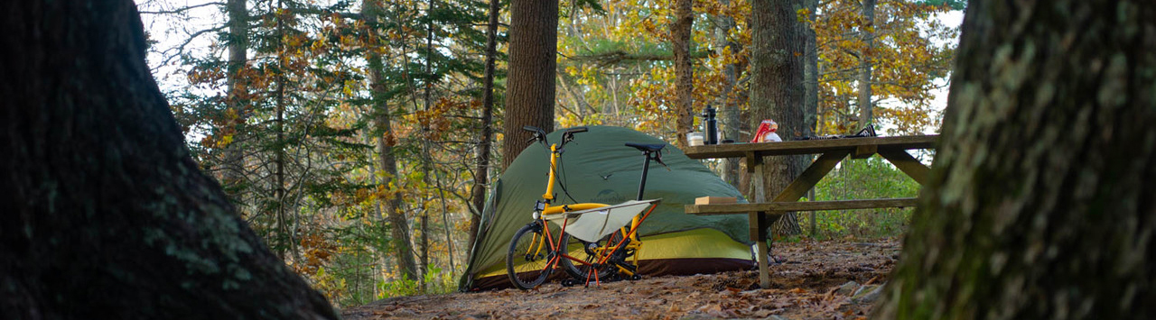 Brompton touring in Maine