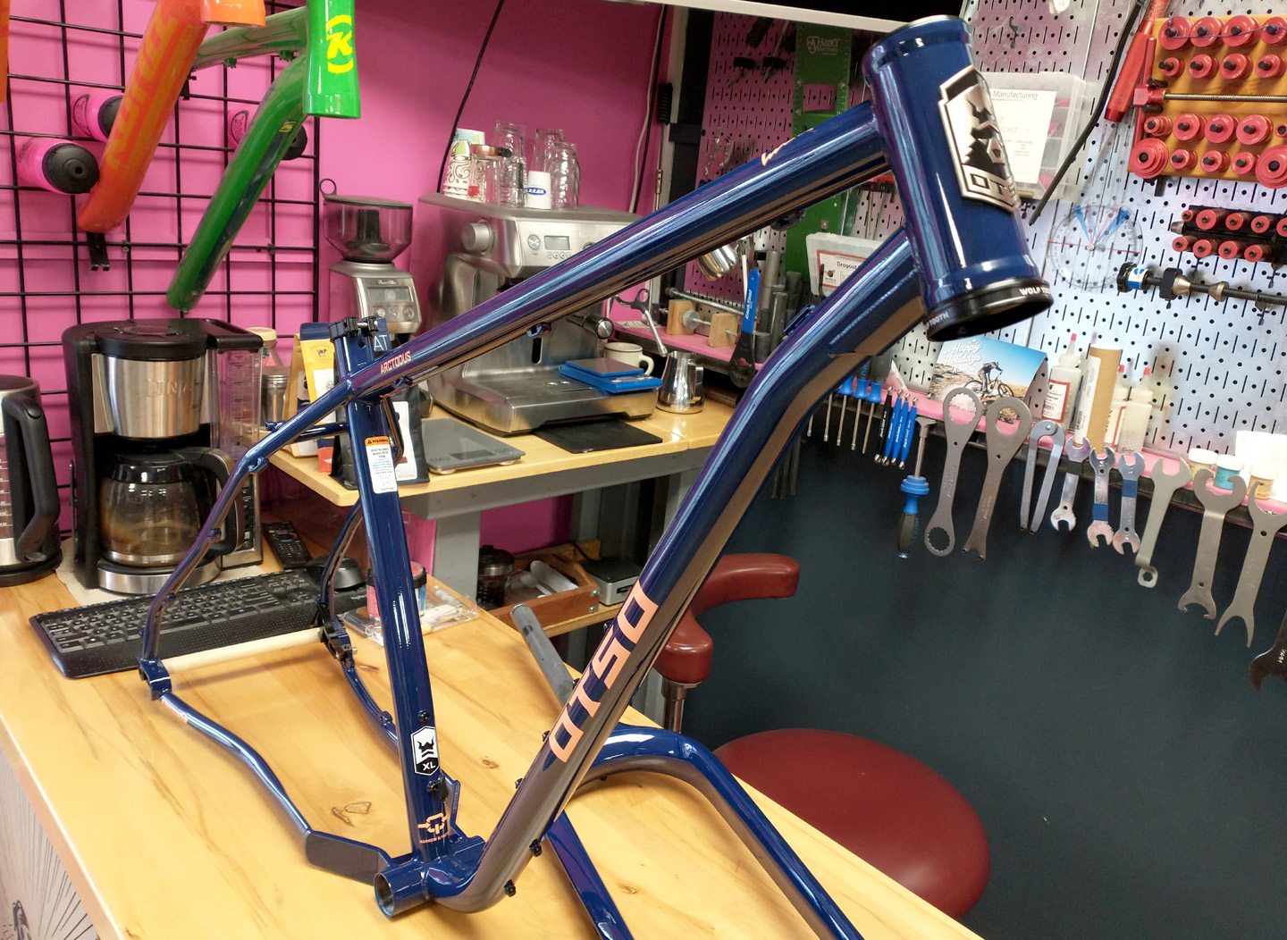 an Otos Arctodus Fatbike frame