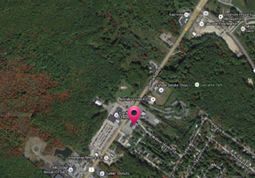 a Google map of maine bike works's location at 885 Portland Road, Saco, Maine